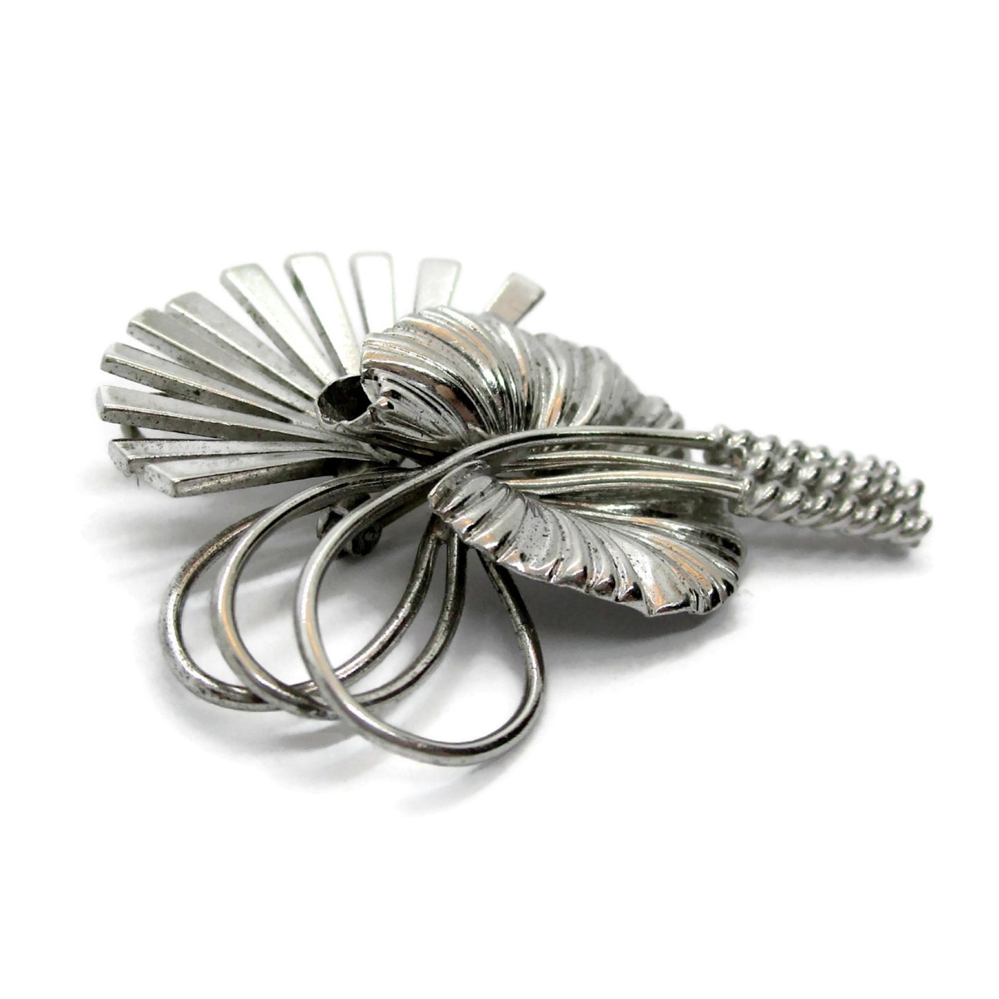 Vintage Carl Art USA sterling silver brooch viewed from the bottom