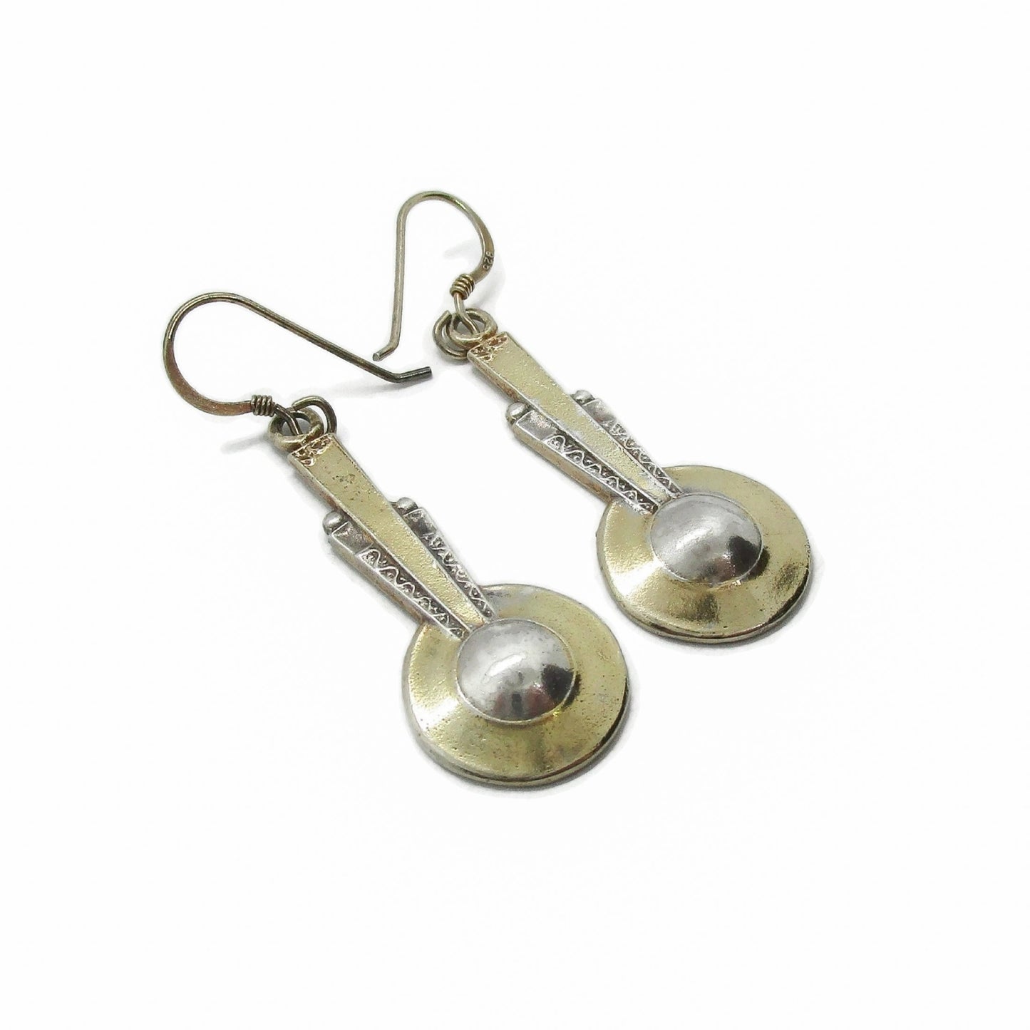 Vintage sterling silver art deco style earrings, Australia