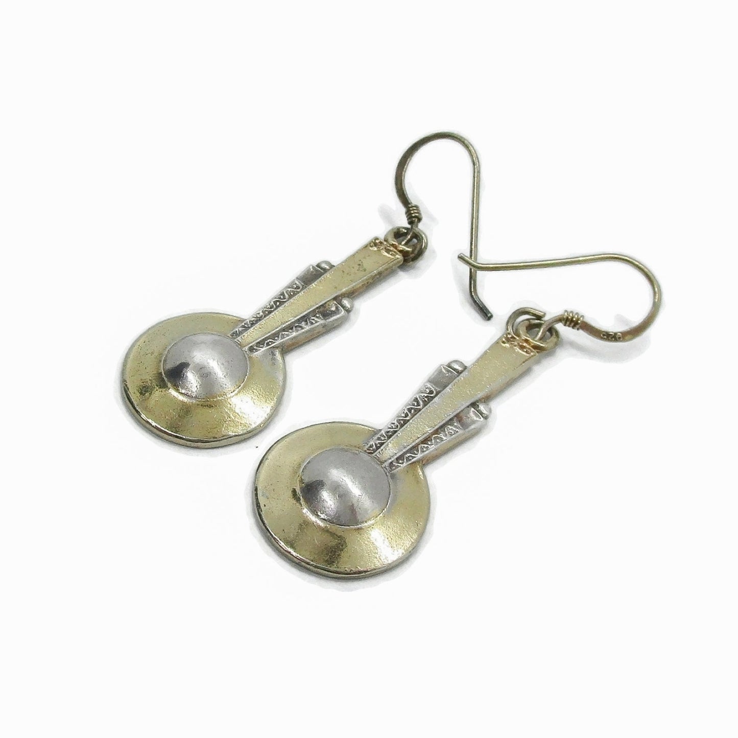Vintage sterling silver art deco style earrings, Australia