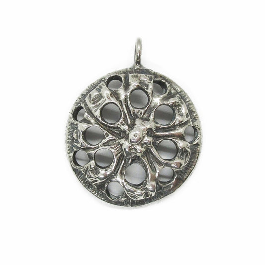 Front view of a silver Viking replica pendant by G Dunker Norway