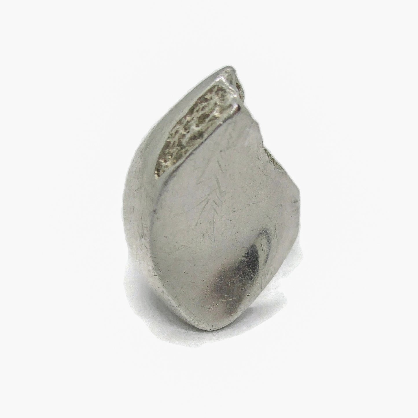 Front view of a Lapponia Finland sterling silver ring in the Balance design