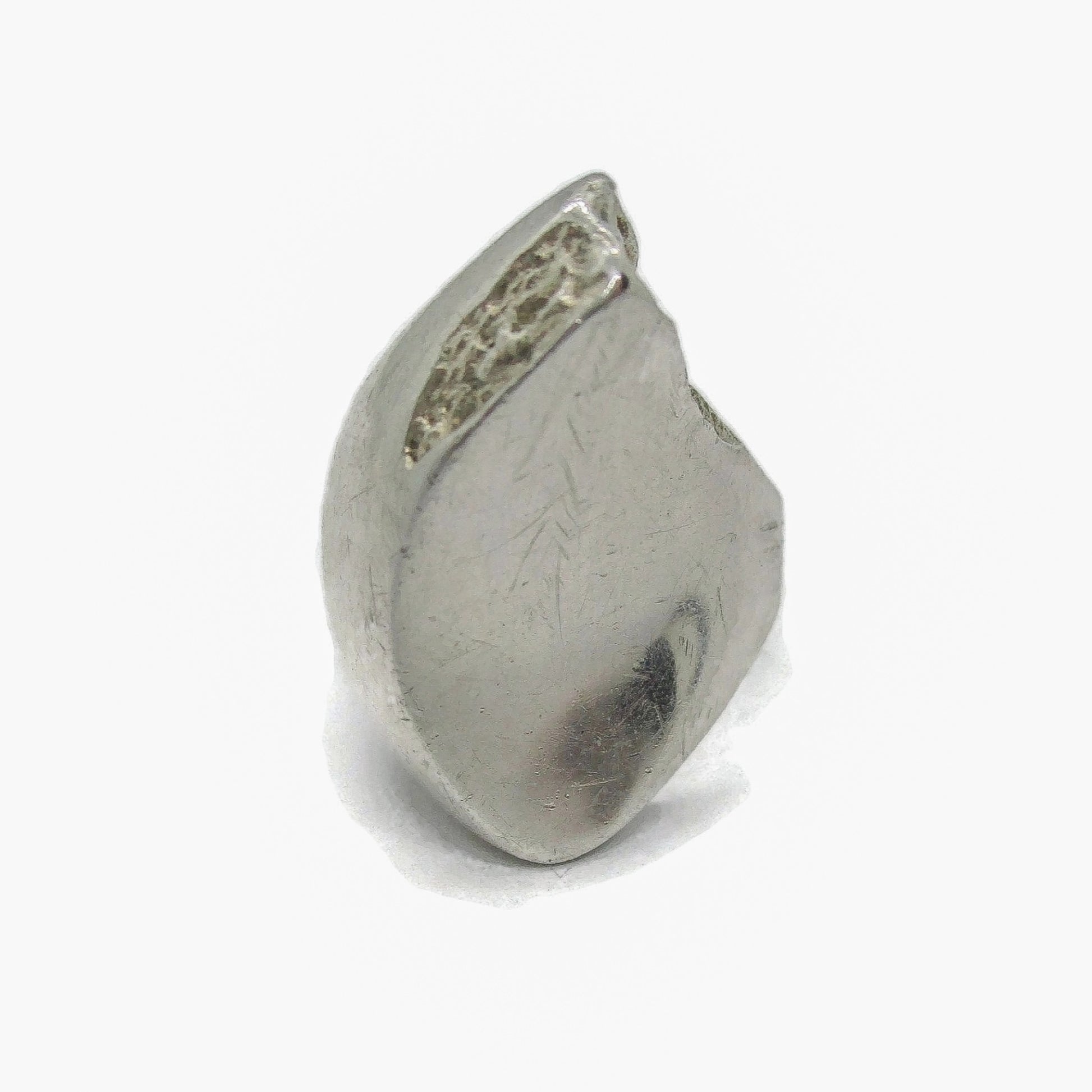 Front view of a Lapponia Finland sterling silver ring in the Balance design