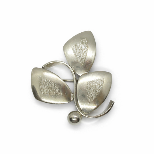 Theodor Skat Rordam Denmark sterling silver brooch front view